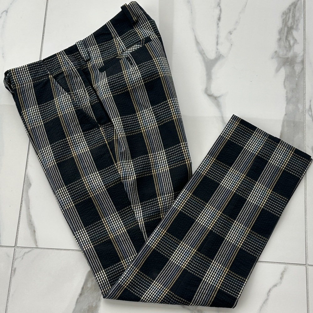 Mr Turk Men's Seersucker Plaid Pant